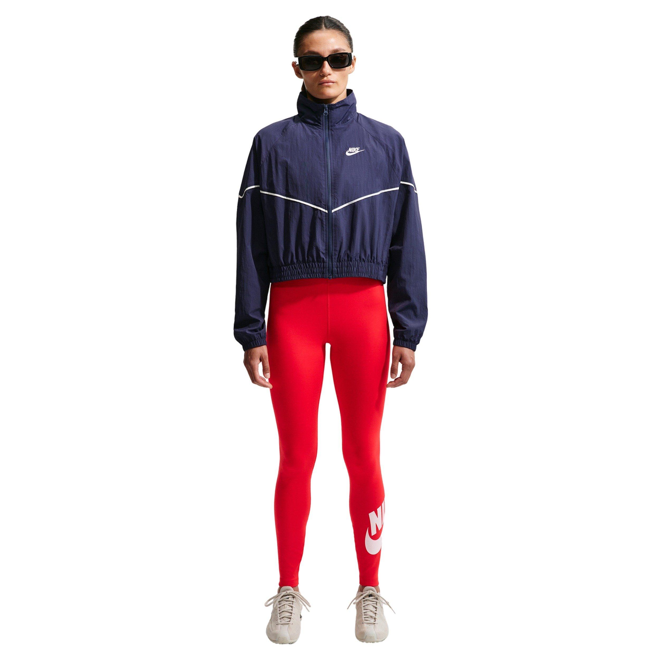 Nike Women's Sportswear Classics High-Waisted Graphic Leggings - Red/White - RED/WHITE